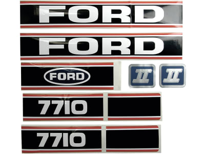 Aufklebersatz "Ford 7710 Force II" für Ford New Holland, Vergl. Nr. Ford New Holland: 83952744, EFPN16605GA Aufklebersatz "Ford 7710 Force II" für Ford New Holland, Vergl. Nr. Ford New Holland: 83952744, EFPN16605GA