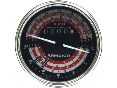 Traktormeter Ø 80/89 mm, 0 bis 24 km/h, für Massey Ferguson 155, 158, 165, 168, 185, 188