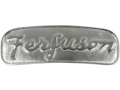 Typenschild "Ferguson" für Traktor Massey Ferguson FE35 (vor Bj. 47), Chrom-Vanadium Typenschild "Ferguson" für Traktor Massey Ferguson FE35 (vor Bj. 47), Chrom-Vanadium
