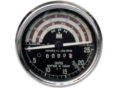 Traktormeter "Smith" Ø 74/80 mm, 0 bis 25 mile/h, für Case IH 374, 384, 444