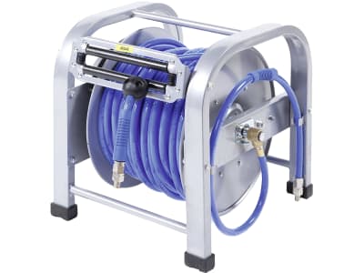 Airpress Schlauchaufroller für Druckluft selbstaufrollend, frei stehend, 9,5 x 13 mm, 30 m, 46548 Airpress Schlauchaufroller für Druckluft selbstaufrollend, frei stehend, 9,5 x 13 mm, 30 m, 46548