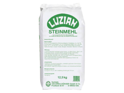 Oscorna® Luzian Steinmehl Bodenhilfsstoff aus jungvulkanischem Basaltgestein zur Bodenverbesserung und Bodenfruchtbarkeit 12,5 kg Sack  