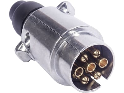 Herth + Buss Stecker 6 – 12 V, 7-polig, Flachsteckanschluss, Aluminium, 51 305 526