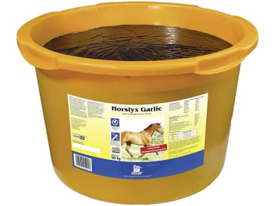 DERBY® Horslyx Garlic Leckmasse mit Knoblauch zur Fliegenabwehr für Pferde 50 kg Eimer