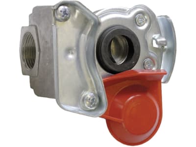 Kupplungskopf rot, für Anhänger, 2-Kreis-Anlage, Vorrat, M 16 x 1,5 IG Kupplungskopf rot, für Anhänger, 2-Kreis-Anlage, Vorrat, M 16 x 1,5 IG