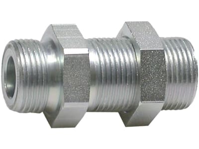 Schottverschraubung "C-FI", Druckluft, metrisch, gerade, mit Gegenmutter, M 22 x 1,5, M 22 x 1,5