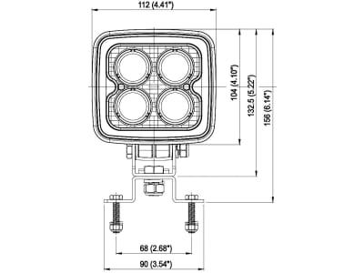 LED-Arbeitsscheinwerfer 1.275 lm 20 W, 10 – 48 V, 4 LEDs, quadratisch, 098 174 713