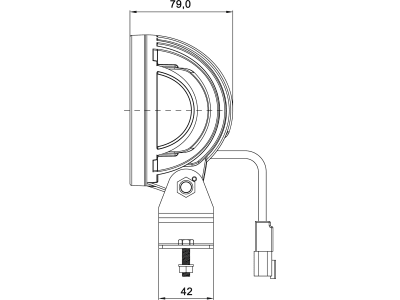 LED-Arbeitsscheinwerfer 2.600 lm 40 W, 10 – 48 V, 4 LEDs, rund, 098 174 733