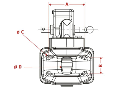 Walterscheid Zugmaul "KU9202A" automatisch mit Flansch B x H 140 × 80 mm, Ø Bolzen 32 mm, schwarz, für Adapterplatte Anhängebock Traktor, 8002790