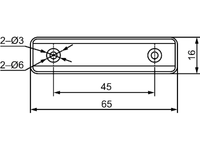 Hella® LED-Seitenmarkierungsleuchte eckig, 65 x 16 x 11 mm, 24 V DC, E4 9194, 2PS 357 010-101