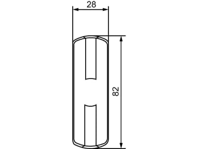 Hella® Kennzeichenleuchte hinten links/rechts, C5W, schwarz, oval, 82 x 31 x 28 mm, 2KA 357 014-001