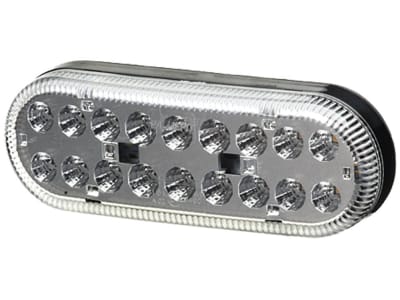 Hella® LED-Blink-Positionsleuchte oval, vorn links/rechts, 165 x 58 x 31 mm, 12 – 24 V DC, 26 (Positionslicht: 12 weiße LEDs, Blinklicht: 14 gelbe LEDs), E9 11490, 2BE 357 022-001 Hella® LED-Blink-Positionsleuchte oval, vorn links/rechts, 165 x 58 x 31 mm, 12 – 24 V DC, 26 (Positionslicht: 12 weiße LEDs, Blinklicht: 14 gelbe LEDs), E9 11490, 2BE 357 022-001