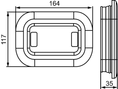 Hella® LED-Schlussleuchte eckig, Schluss- und Bremslicht, 12 – 24 V DC, 2SB 357 025-001