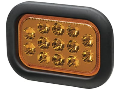 Hella® LED-Blinkleuchte quadratisch, hinten links/rechts, 164 x 117 x 35 mm, 12 – 24 V DC, 13 LEDs, E9 11523, 2BA 357 025-011 Hella® LED-Blinkleuchte quadratisch, hinten links/rechts, 164 x 117 x 35 mm, 12 – 24 V DC, 13 LEDs, E9 11523, 2BA 357 025-011