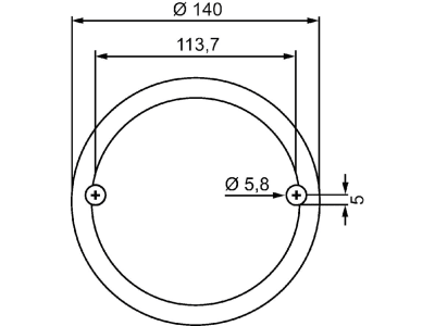 Hella® LED-Nebelschlussleuchte rund, rot, Ø außen 140 mm, N/A, E4 4052, 2NE 357 026-031