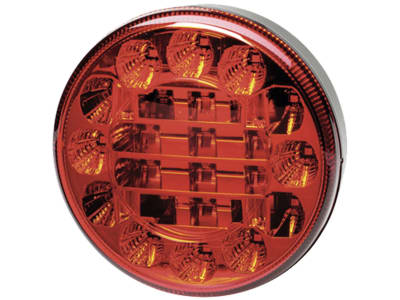 Hella® LED-Schlussleuchte rund, E9 6651, 24 LEDs, Schluss- und Bremslicht, 10 – 30 V DC, 2SB 357 027-011 Hella® LED-Schlussleuchte rund, E9 6651, 24 LEDs, Schluss- und Bremslicht, 10 – 30 V DC, 2SB 357 027-011