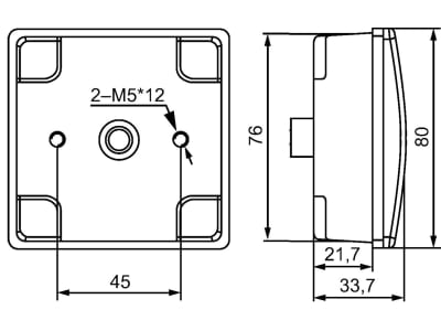 Hella® LED-Rückfahrscheinwerfer quadratisch, 80 x 80 x 33,7 mm, 12 – 24 V DC