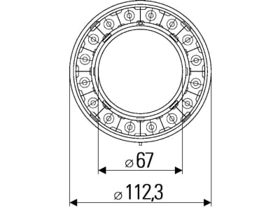 Hella® LED-Schlussleuchte Ringform, Schluss- und Bremslicht, 12 V, Anbau; waagerecht, 2SB 009 362-041