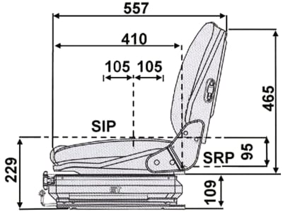 Staplersitz "CSM 2008" mechanisch gefedert, mit Sitzkontaktschalter, Stoff