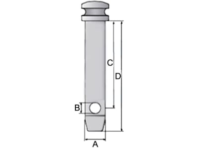 Oberlenkerbolzen Kat. 1, 19 x 102 mm