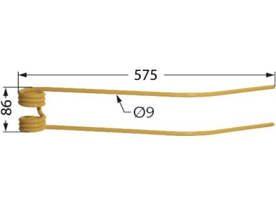 Schwaderzinken 575 x 86 x 9 mm für Niemeyer Kreiselschwader