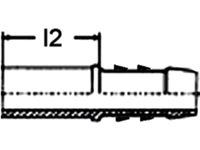 Einschlagnippel für Polyamidrohr mit Schneidringanschluss Einschlagnippel für Polyamidrohr mit Schneidringanschluss