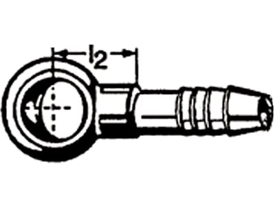 Ringnippel gerade, reduziert, NW 6:2, 4,5 mm, für Polyamidrohr