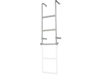 Aufstiegsleiter Oberteil Höhe 680 mm, 2-sprossig, Stahl verzinkt