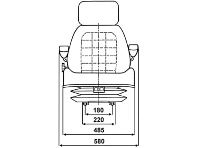 Traktorsitz "Profi-Star 1 Plus", luftgefedert, in der Rückenlehne, PVC-Kunstleder, schwarz