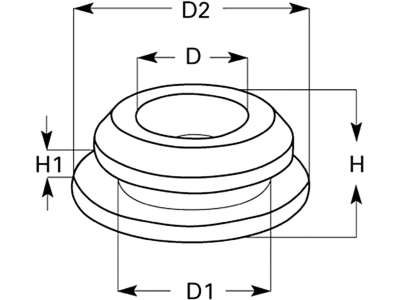 Herth + Buss Dicht- und Schutzstopfen doppelseitig, geschlossen, schwarz, NBR, D=7 mm, H=5 mm, 50 280 306