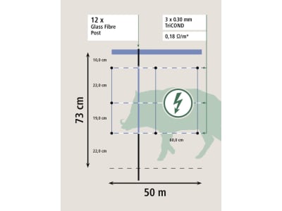 Ako Wildzaun "WildNet" 90 cm/50 m, stromführend, 27215 Ako Wildzaun "WildNet" 90 cm/50 m, stromführend, 27215