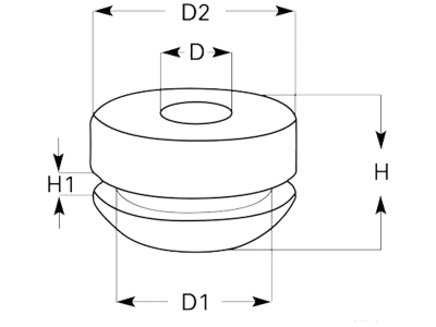 Herth + Buss Dicht- und Schutzstopfen doppelseitig, geschlossen, schwarz, PVC (Polyvinylchlorid), D=4 mm, H=6,5 mm, 50 280 304