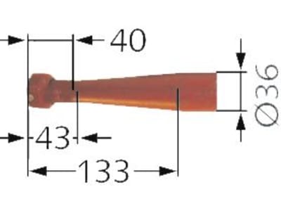 SHW Frontladerzinken 800 mm M 22 x 1,5 spitz, gerade für Fendt, Schäffer, 53100