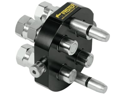 Faster® Stecker "MST5" 2P, 4-fach 3/8" IG BSP, DN 10, für Multikupplung, Loshälfte Faster® Stecker "MST5" 2P, 4-fach 3/8" IG BSP, DN 10, für Multikupplung, Loshälfte