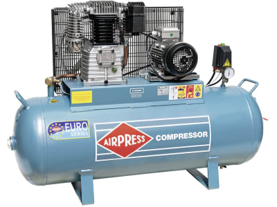 Airpress Kompressor "K 200-600" 200 l-Behälter, Abgabeleistung 360 l/min, Druck max. 14 bar, 36500-N Airpress Kompressor "K 200-600" 200 l-Behälter, Abgabeleistung 360 l/min, Druck max. 14 bar, 36500-N