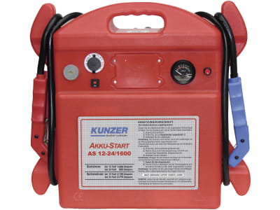 KUNZER Starthilfe "Akku-Start" 12 V 1.600 A; 24 V 800 A, AS 12-24/1600