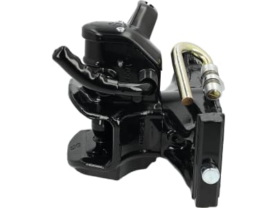 HANS SAUERMANN Zugmaul "HS1700-1KUD-38", automatisch mit Adapterplatte, 330/25/32 mm, Ø Bolzen 38 mm, schwarz, für Anhängebock Traktor, D0.017.8569.3