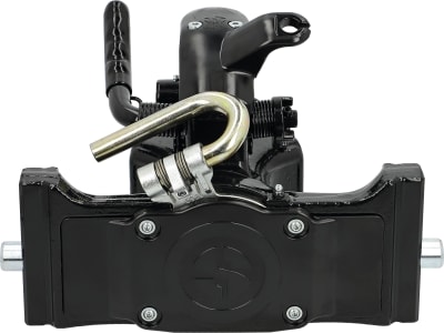 HANS SAUERMANN Zugmaul "HS1700-1KUD-38", automatisch mit Adapterplatte, 330/25/32 mm, Ø Bolzen 38 mm, schwarz, für Anhängebock Traktor, D0.017.8569.3