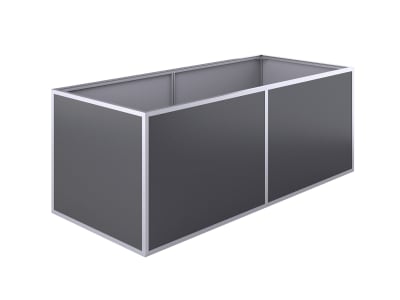 KGT Aluminium-Hochbeet 0,91 x 2,05 x 0,77 m Typ 210 pressblank  Füllmenge:1.400 l