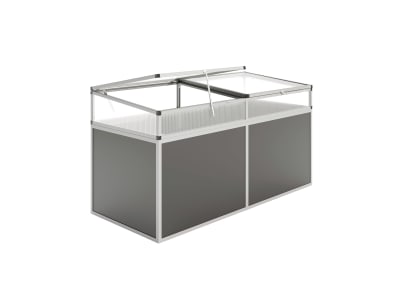 KGT Aluminium-Hochbeet 0,91 x 2,05 x 0,77 m Typ 210 pressblank  Füllmenge:1.400 l