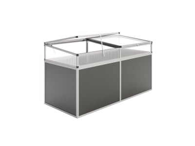 KGT Aluminium-Hochbeet 0,91 x 2,05 x 0,77 m Typ 210 pressblank  Füllmenge:1.400 l
