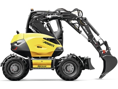 MECALAC Mobilbagger "7MWR" Hubkraft 3.000 kg, Leistung 55,4 kW (75 PS) bei 2.300 min⁻¹, 0 – 30 km/h