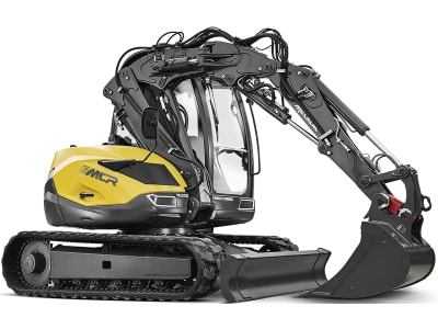 MECALAC Raupenbagger "8MCR" Hubkraft 5.400 daN, Leistung 55,4 kW (75 PS) bei 2.300 min⁻¹, 0 – 10 km/h