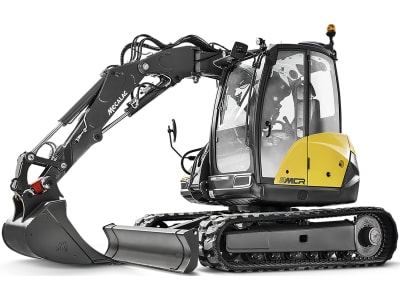 MECALAC Raupenbagger "8MCR" Hubkraft 5.400 daN, Leistung 55,4 kW (75 PS) bei 2.300 min⁻¹, 0 – 10 km/h