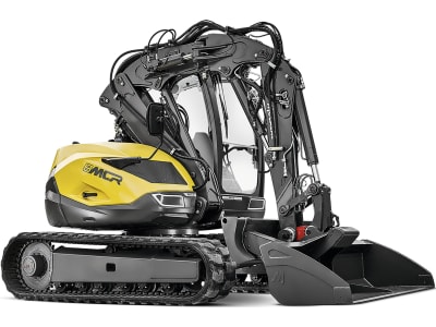 MECALAC Raupenbagger "8MCR" Hubkraft 5.400 daN, Leistung 55,4 kW (75 PS) bei 2.300 min⁻¹, 0 – 10 km/h