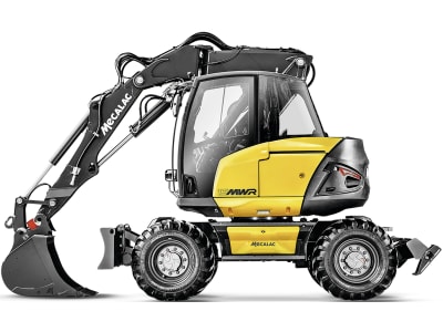 MECALAC Mobilbagger "15MWR" Hubkraft 6.500 kg, Leistung 100 kW (136 PS) bei 2.300 min⁻¹, 0 – 35 km/h