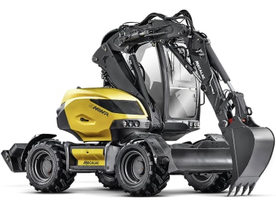 MECALAC Mobilbagger "9MWR" Hubkraft 3.000 kg, Leistung 55,4 kW (75 PS) bei 2.300 min⁻¹, 0 – 20 km/h