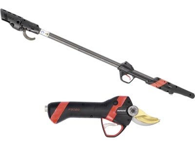 INFACO® Akku-Astschere "Electrocoup F3020" Standard, mit Verlängerung 137 cm, Kabel für Äste bis 40 mm, F3020/P9F120