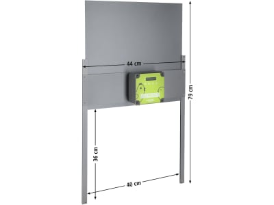 KERBL Hühnerklappe "Easy Protect" 40 x 36 cm Komplettset inkl. Steuerung und Führungsschienen für Geflügelställe, grau, 70592