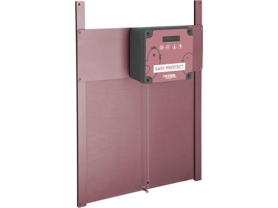 KERBL Hühnerklappe "Easy Protect" 28,5 x 25 cm Komplettset inkl. Steuerung und Führungsschienen für Geflügelställe, rosé, 70590-ROSE